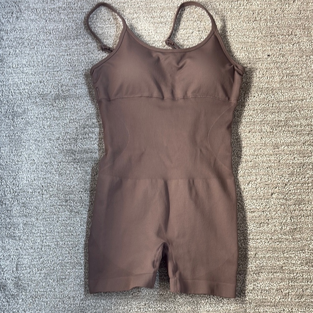 Brown Sleeveless Bodysuit